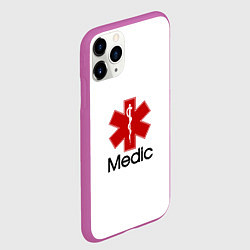 Чехол iPhone 11 Pro матовый Медик, цвет: 3D-фиолетовый — фото 2