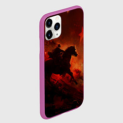 Чехол iPhone 11 Pro матовый Всадник и красная звезда, цвет: 3D-фиолетовый — фото 2