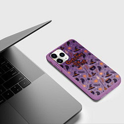 Чехол iPhone 11 Pro матовый 31 октября, цвет: 3D-фиолетовый — фото 2