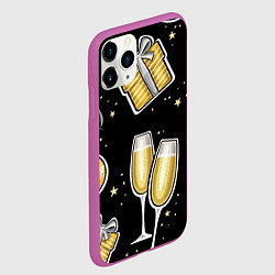 Чехол iPhone 11 Pro матовый Новогодний вайб, цвет: 3D-фиолетовый — фото 2