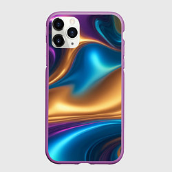 Чехол iPhone 11 Pro матовый Сплавы разноцветные, цвет: 3D-фиолетовый