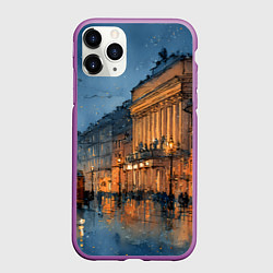 Чехол iPhone 11 Pro матовый Вечер зимнего Питера