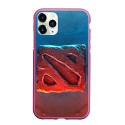 Чехол iPhone 11 Pro матовый Dota 2: Symbol, цвет: 3D-малиновый