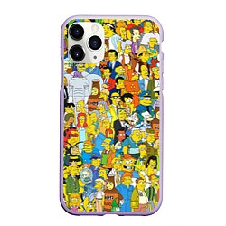 Чехол iPhone 11 Pro матовый Simpsons Stories, цвет: 3D-светло-сиреневый