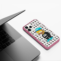 Чехол iPhone 11 Pro матовый Bart Just Us, цвет: 3D-малиновый — фото 2