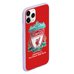 Чехол iPhone 11 Pro матовый Liverpool, цвет: 3D-светло-сиреневый — фото 2