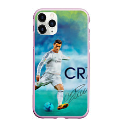 Чехол iPhone 11 Pro матовый CR Ronaldo, цвет: 3D-розовый