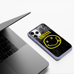 Чехол iPhone 11 Pro матовый Nirvana Smoke, цвет: 3D-светло-сиреневый — фото 2