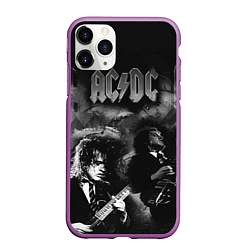 Чехол iPhone 11 Pro матовый AC/DC, цвет: 3D-фиолетовый