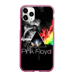 Чехол iPhone 11 Pro матовый Pink Floyd, цвет: 3D-малиновый