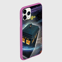 Чехол iPhone 11 Pro матовый Police Box, цвет: 3D-фиолетовый — фото 2