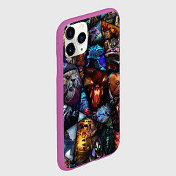 Чехол iPhone 11 Pro матовый Dota 2: All Pick, цвет: 3D-фиолетовый — фото 2