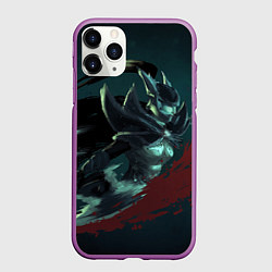 Чехол iPhone 11 Pro матовый Phantom Assassin, цвет: 3D-фиолетовый