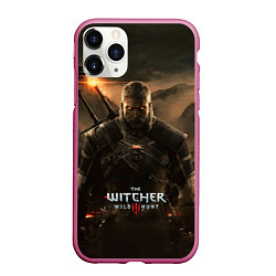 Чехол iPhone 11 Pro матовый Wild hunt, цвет: 3D-малиновый