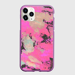 Чехол iPhone 11 Pro матовый Краска, цвет: 3D-фиолетовый