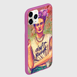 Чехол iPhone 11 Pro матовый Фрида, цвет: 3D-фиолетовый — фото 2