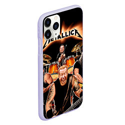 Чехол iPhone 11 Pro матовый Metallica Band, цвет: 3D-светло-сиреневый — фото 2