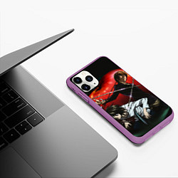 Чехол iPhone 11 Pro матовый Тетрадь смерти, цвет: 3D-фиолетовый — фото 2