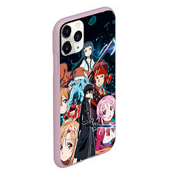 Чехол iPhone 11 Pro матовый Sword Art Online, цвет: 3D-розовый — фото 2