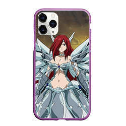 Чехол iPhone 11 Pro матовый Fairy tail, цвет: 3D-фиолетовый