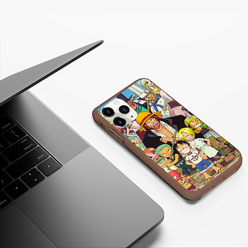 Чехол iPhone 11 Pro матовый One Piece / 3D-Коричневый – фото 3