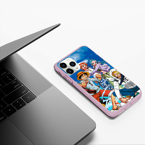 Чехол iPhone 11 Pro матовый One Piece / 3D-Розовый – фото 3