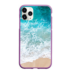 Чехол iPhone 11 Pro матовый Берег, цвет: 3D-фиолетовый