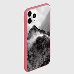 Чехол iPhone 11 Pro матовый Горы, цвет: 3D-малиновый — фото 2