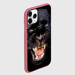Чехол iPhone 11 Pro матовый Пантера, цвет: 3D-малиновый — фото 2