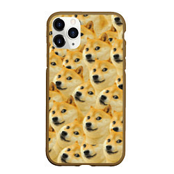 Чехол iPhone 11 Pro матовый Doge, цвет: 3D-коричневый