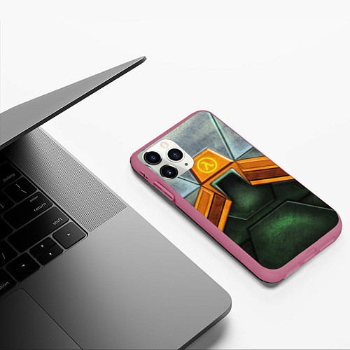 Чехол iPhone 11 Pro матовый Gordon Freeman: Costume / 3D-Малиновый – фото 3