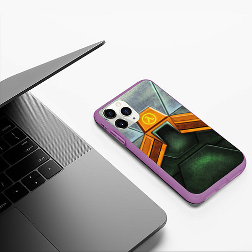 Чехол iPhone 11 Pro матовый Gordon Freeman: Costume / 3D-Фиолетовый – фото 3