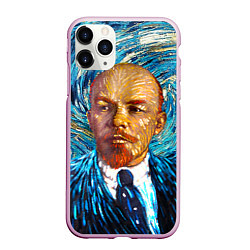 Чехол iPhone 11 Pro матовый Ленин Ван Гога, цвет: 3D-розовый
