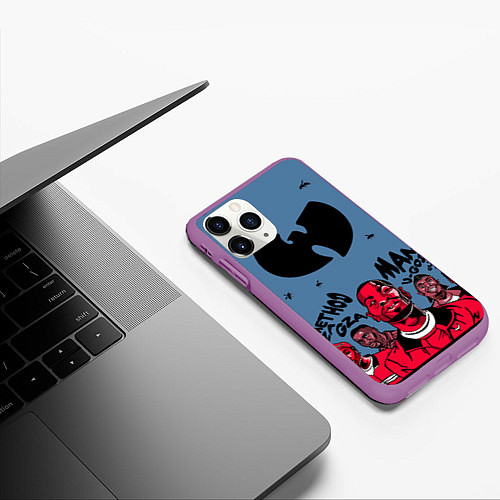 Чехол iPhone 11 Pro матовый Wu-Tang Clan: Method Man / 3D-Фиолетовый – фото 3