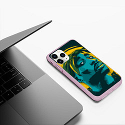 Чехол iPhone 11 Pro матовый 2Pac Shakur, цвет: 3D-розовый — фото 2