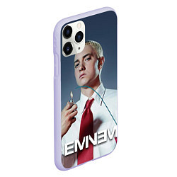 Чехол iPhone 11 Pro матовый Eminem Fire, цвет: 3D-светло-сиреневый — фото 2