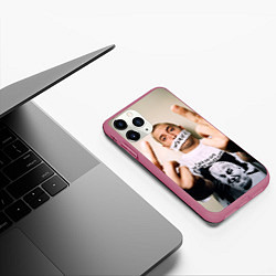 Чехол iPhone 11 Pro матовый Eminem: I am Rap, цвет: 3D-малиновый — фото 2