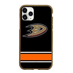Чехол iPhone 11 Pro матовый Anaheim Ducks Selanne, цвет: 3D-коричневый
