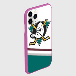Чехол iPhone 11 Pro матовый Anaheim Ducks Selanne, цвет: 3D-фиолетовый — фото 2