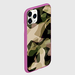 Чехол iPhone 11 Pro матовый Камуфляж, цвет: 3D-фиолетовый — фото 2