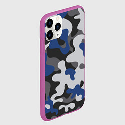 Чехол iPhone 11 Pro матовый Зимний камуфляж, цвет: 3D-фиолетовый — фото 2