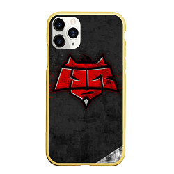 Чехол iPhone 11 Pro матовый Hellraisers, цвет: 3D-желтый