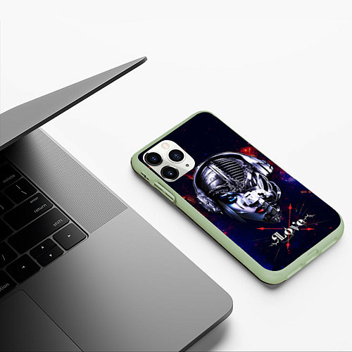 Чехол iPhone 11 Pro матовый Love pirate station / 3D-Салатовый – фото 3