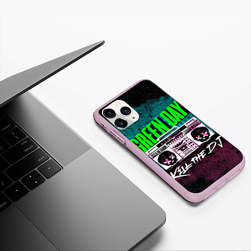 Чехол iPhone 11 Pro матовый Green Day: Kill the DJ / 3D-Розовый – фото 3