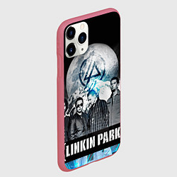 Чехол iPhone 11 Pro матовый Linkin Park: Moon, цвет: 3D-малиновый — фото 2