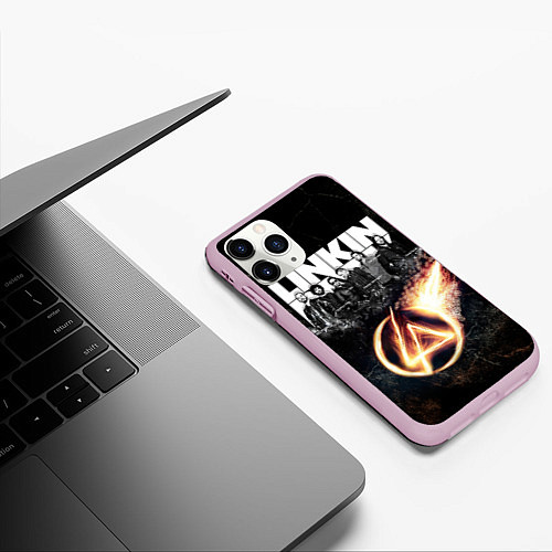 Чехол iPhone 11 Pro матовый Linkin Park: Comet / 3D-Розовый – фото 3