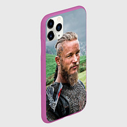 Чехол iPhone 11 Pro матовый Рагнар Лодброк, цвет: 3D-фиолетовый — фото 2