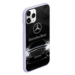 Чехол iPhone 11 Pro матовый Mercedes, цвет: 3D-светло-сиреневый — фото 2