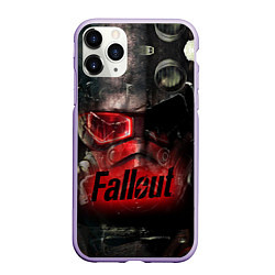 Чехол iPhone 11 Pro матовый Fallout Red, цвет: 3D-светло-сиреневый