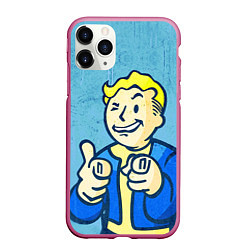 Чехол iPhone 11 Pro матовый Fallout: It's okey, цвет: 3D-малиновый